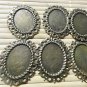 Lot of 6 25x18 Antique Bronze Settings