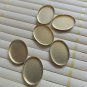 Lot of 6 14x10 brass bezel cup settings
