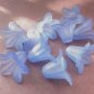 Lot of 10 blue Morning Glory Flower Beads