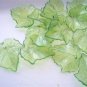 Lot of 12 Green Transparent Leaf Drops