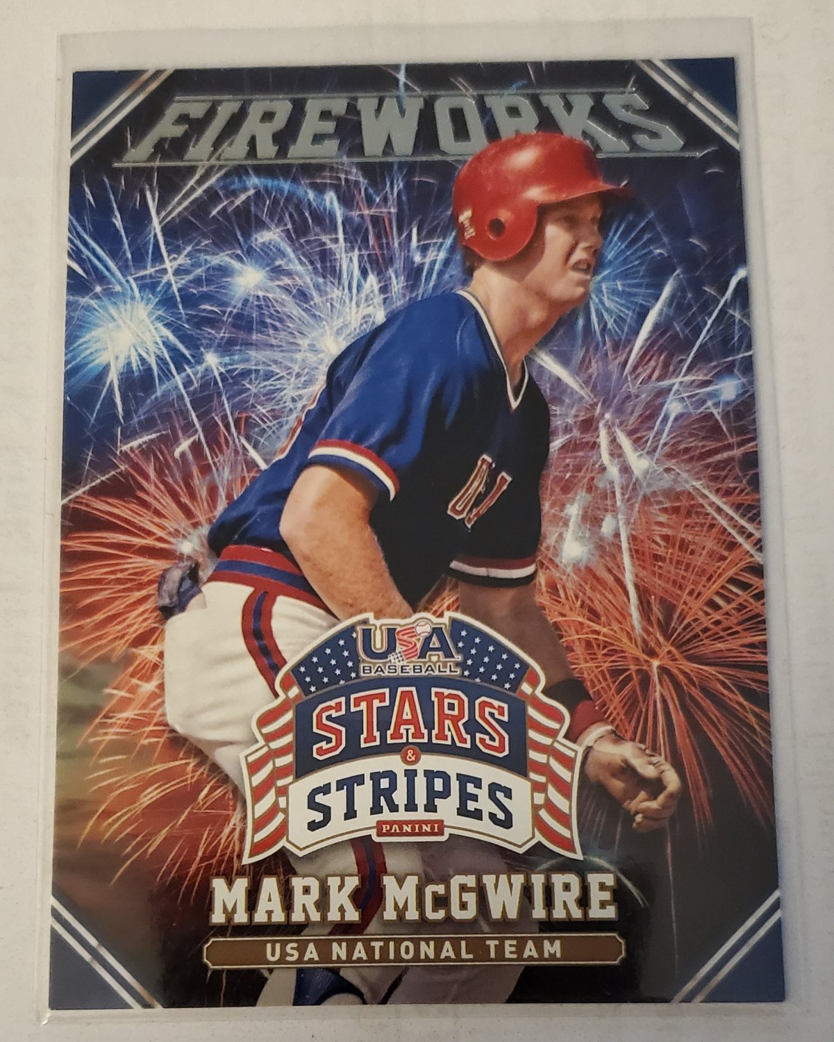 Mark McGwire 2015 USA Baseball Stars Stripes Fireworks Insert Card