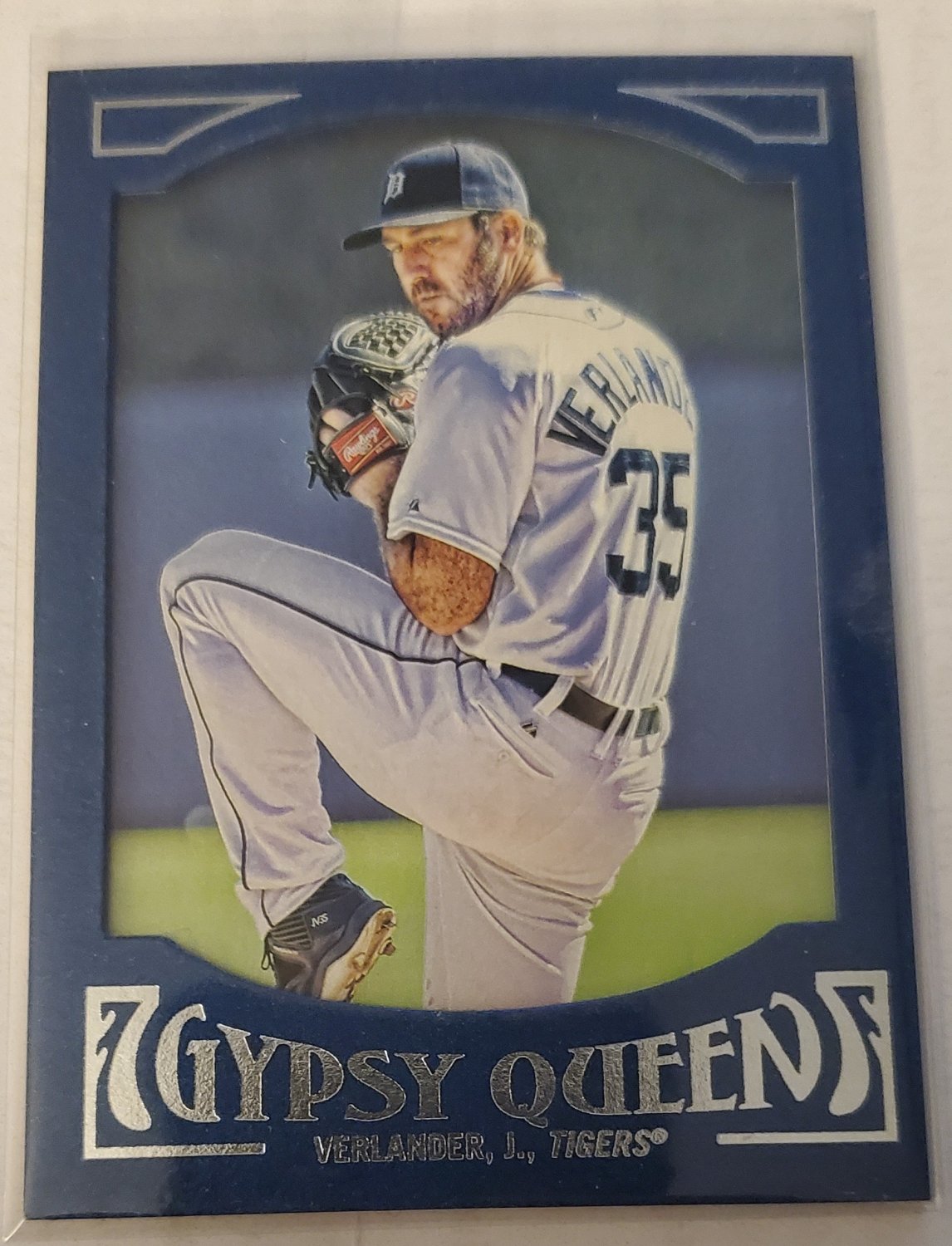 Justin Verlander 2016 Gypsy Queen Framed Blue Insert Card
