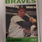 Eddie Mathews 2010 Topps Cards Your Mom Threw Out Insert Card