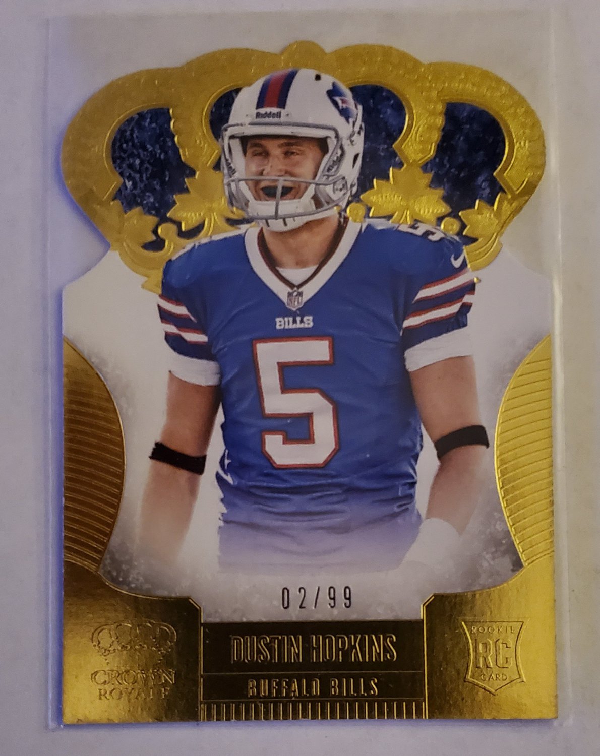 Dustin Hopkins 2013 Crown Royale Gold SN 2/99 Rookie Card