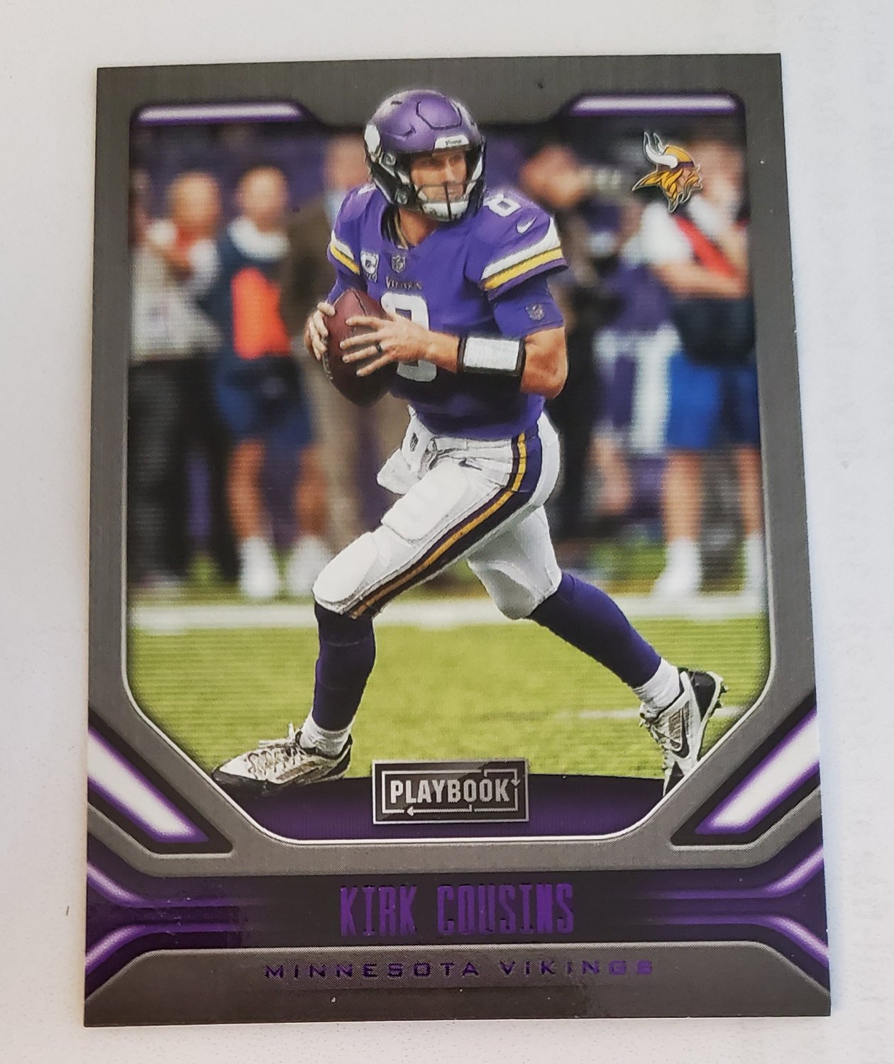 Kirk Cousins 2019 Playbook Purple Insert Card