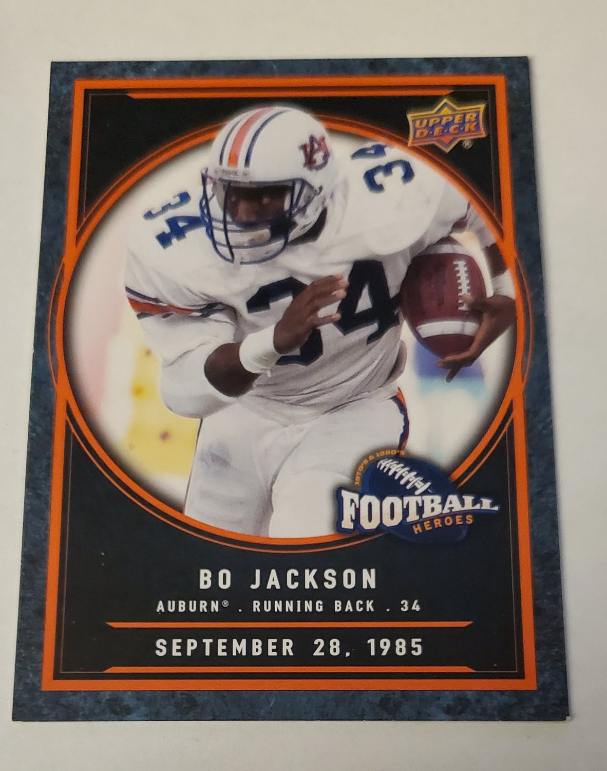 Bo Jackson 2014 Upper Deck College Football Heroes Insert Card