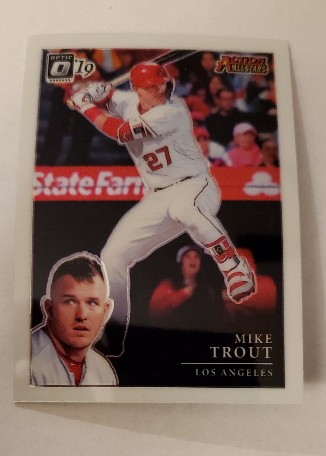 Mike Trout 2019 Donruss Optic Action All Stars Insert Card