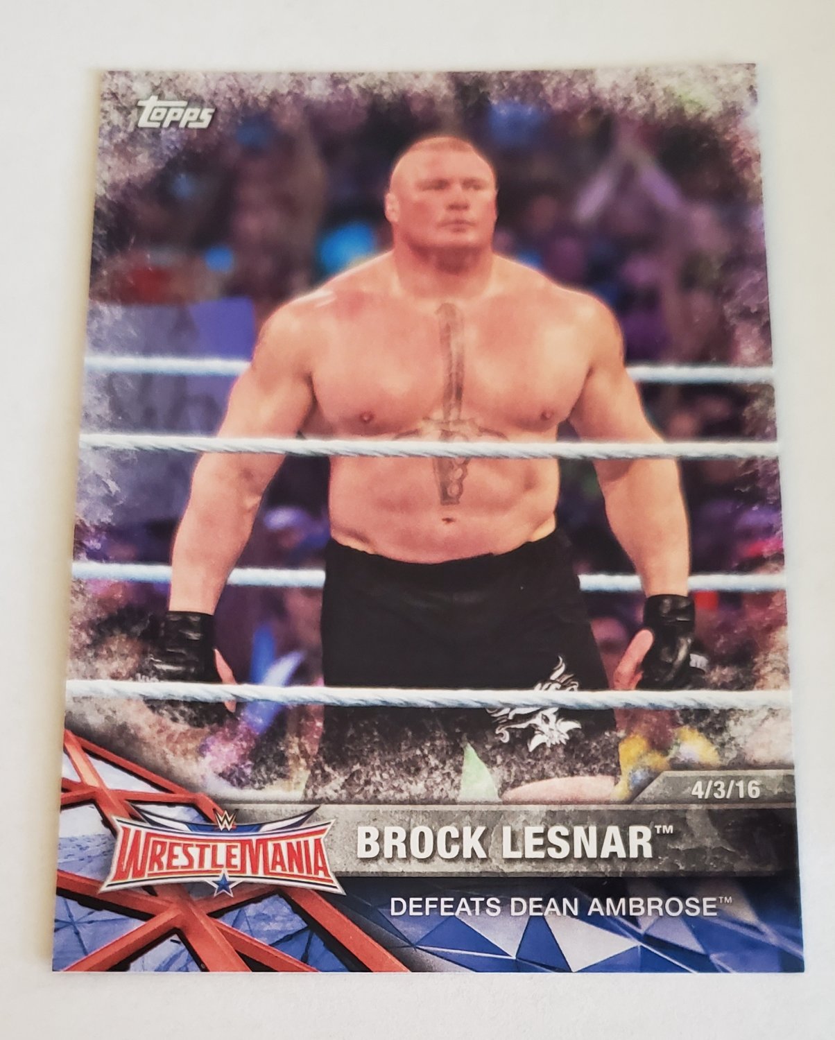 Brock Lesnar 2017 Topps WWE Road To Wrestlemania Base Card