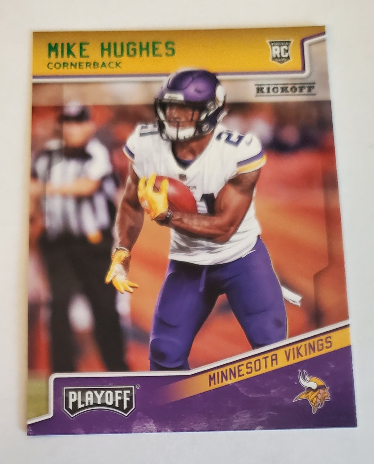 Mike Hughes 2018 Playoff Kickoff Rookie Card