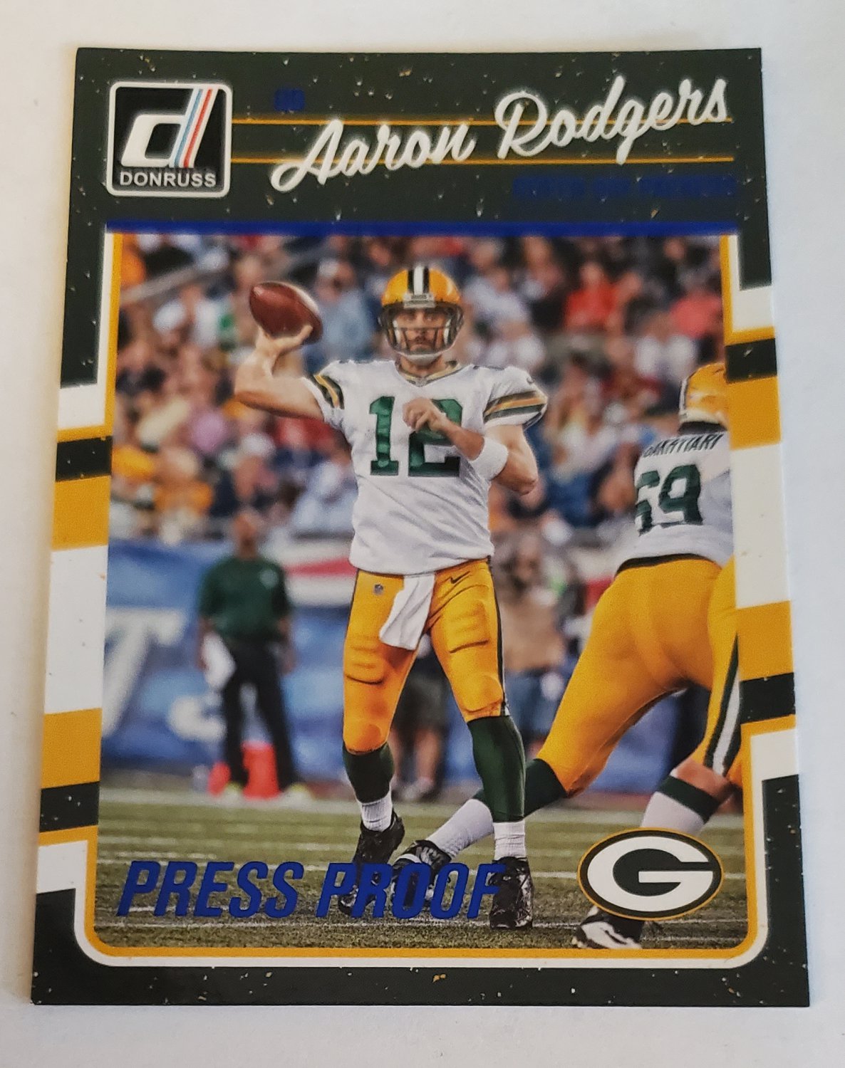 Aaron Rodgers 2016 Donruss Press Proof Blue Insert Card