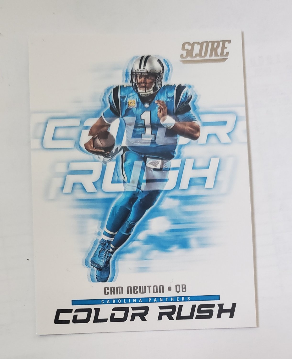 Cam Newton 2018 Score Color Rush Insert Card