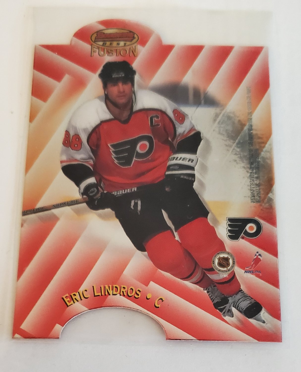 Eric Lindros & Vincent Lecavalier 1998-99 Bowman Best Mirror Image Fusion Insert Card