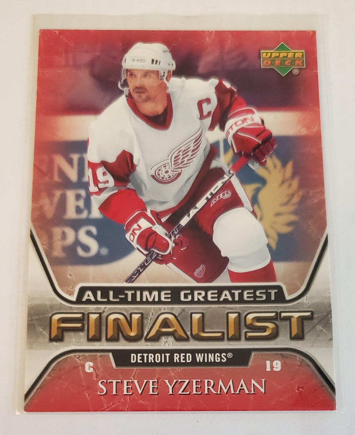 Steve Yzerman 200506 Upper Deck All Time Greatest Insert Card Steve Yzerman 200506 Upper Deck All Time Greatest Insert Card