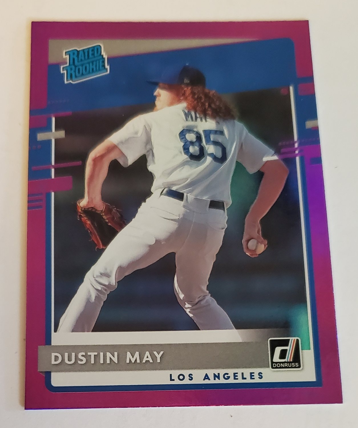 Dustin May 2020 Donruss Holo Purple Rookie Card