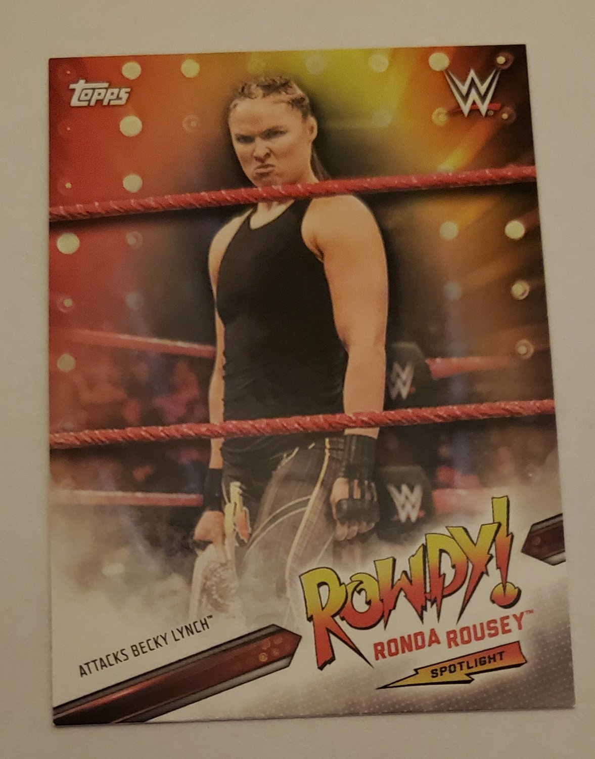 Ronda Rousey 2019 Topps WWE Rousey Spotlight Insert Card #39