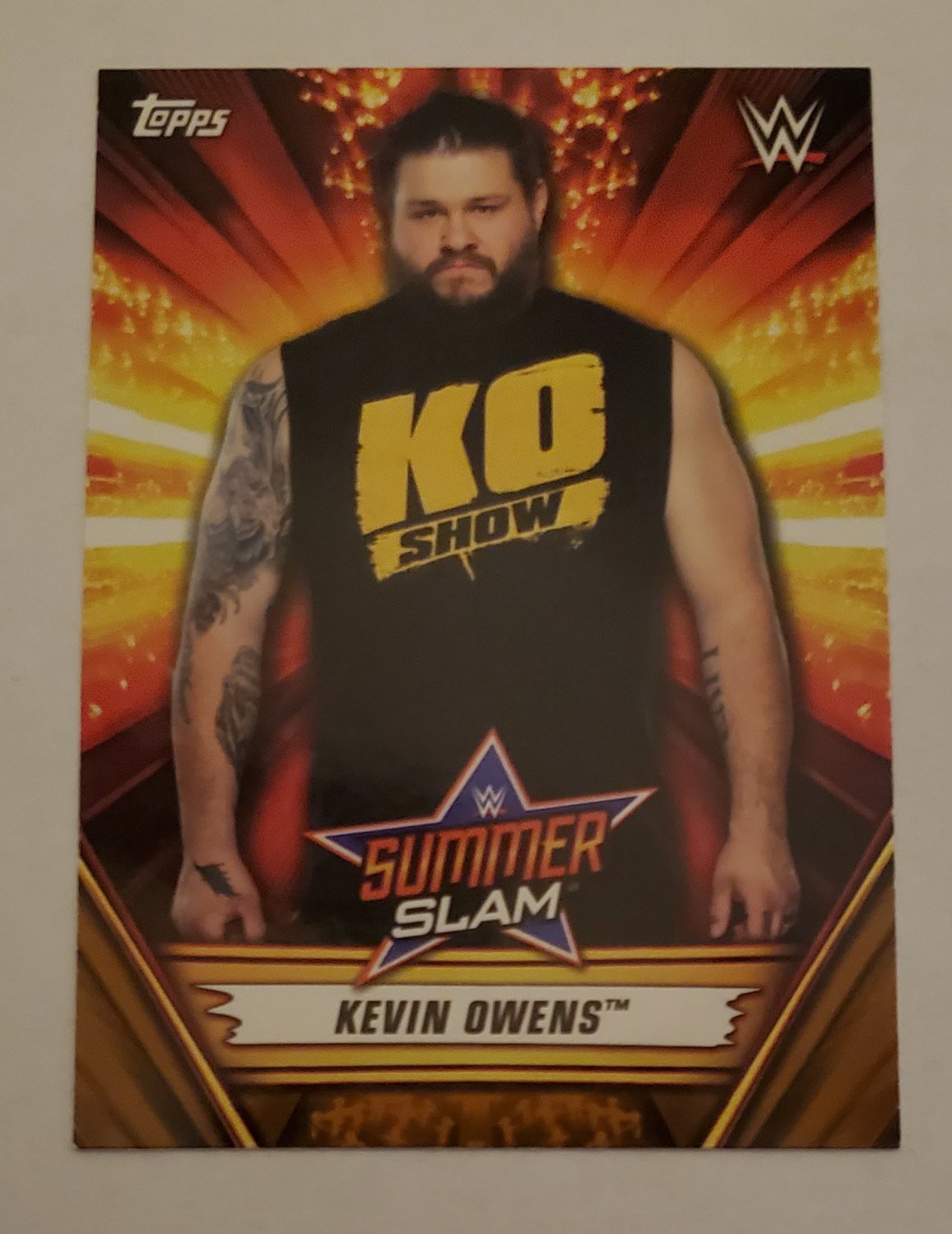 Kevin Owens 2019 Topps Wwe Summerslam Bronze Insert Card