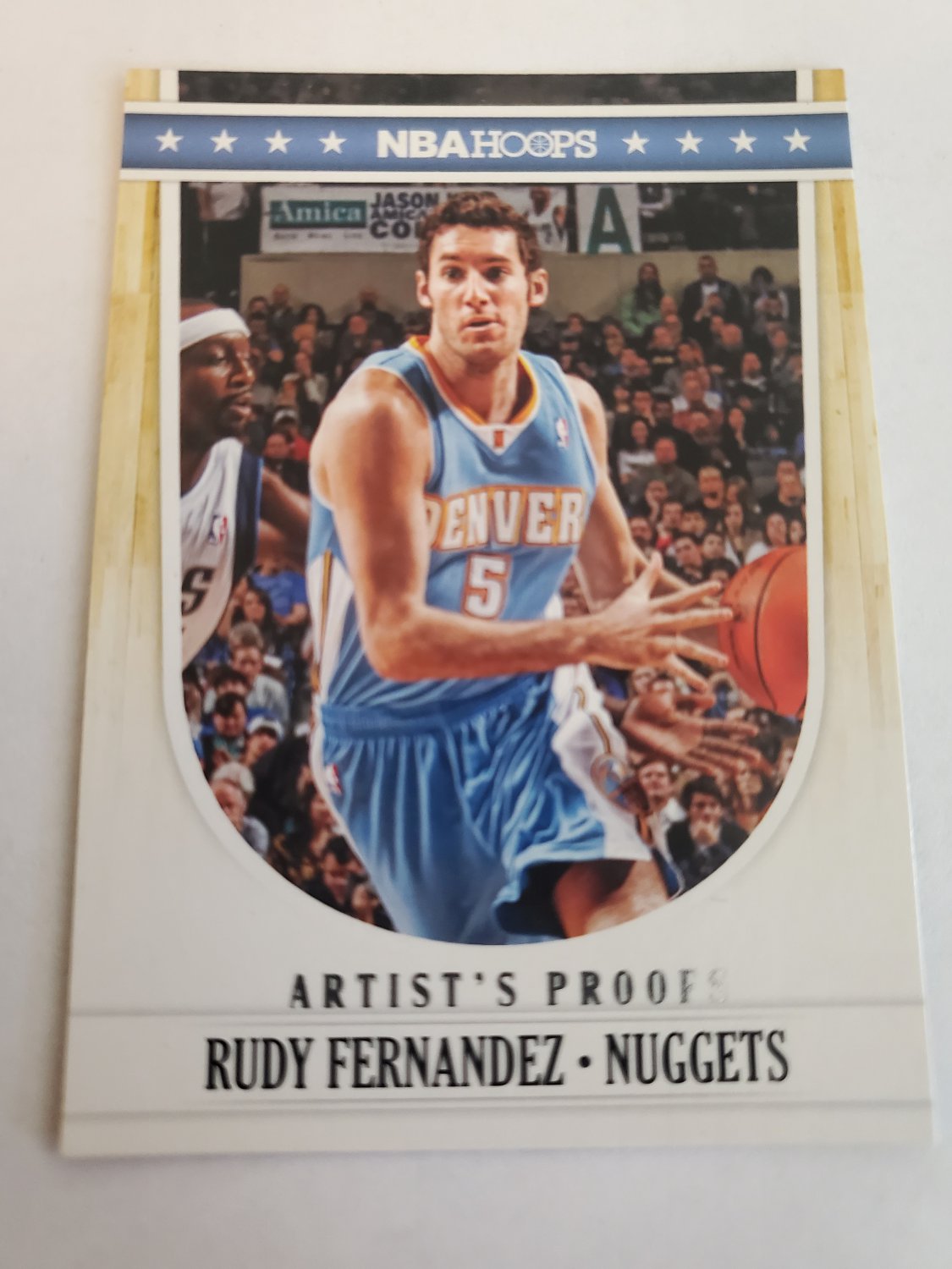 Rudy Fernandez 2011 12 Nba Hoops Artist Proof Insert Card