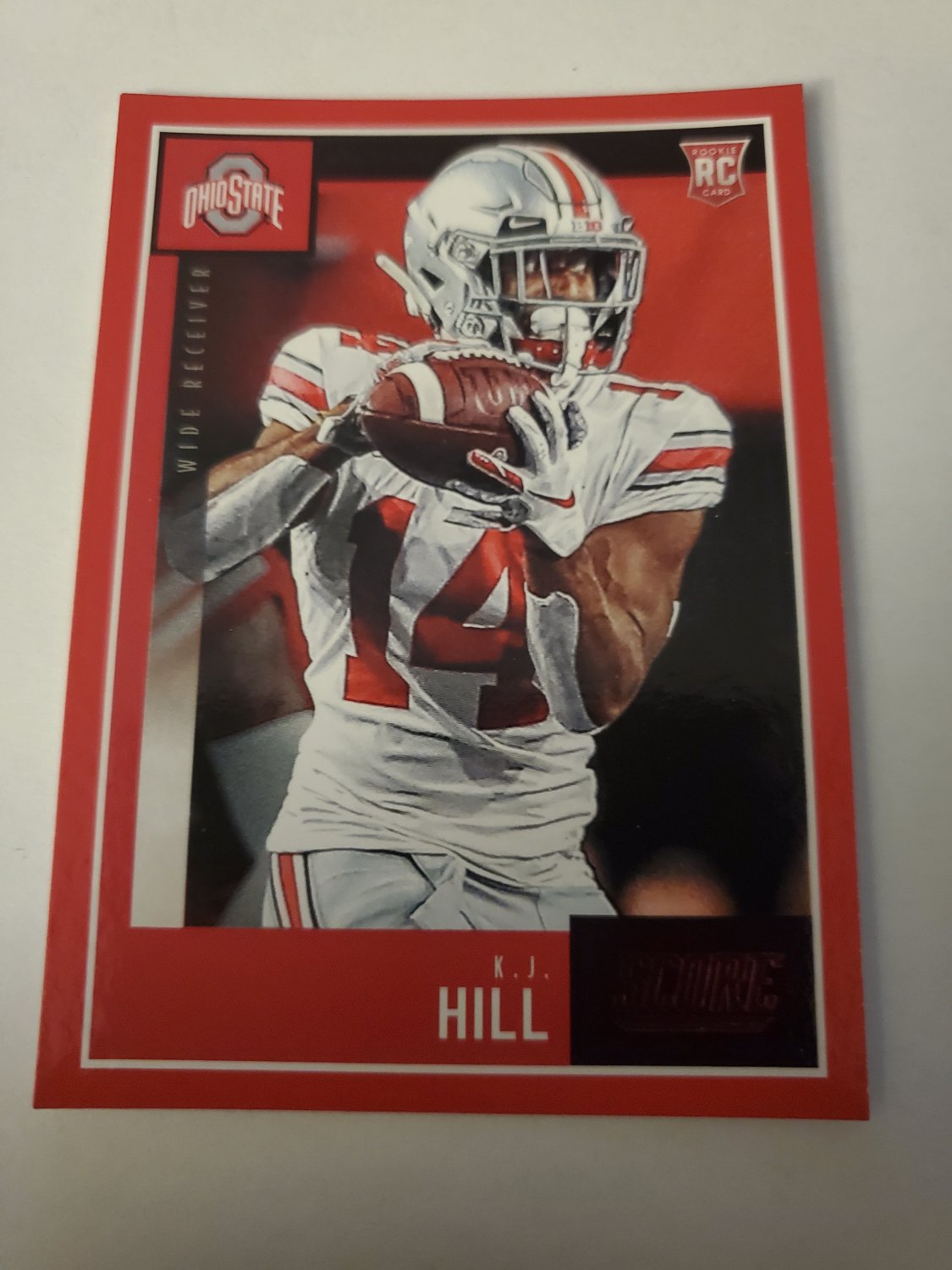K J Hill 2020 Score Red Rookie Card