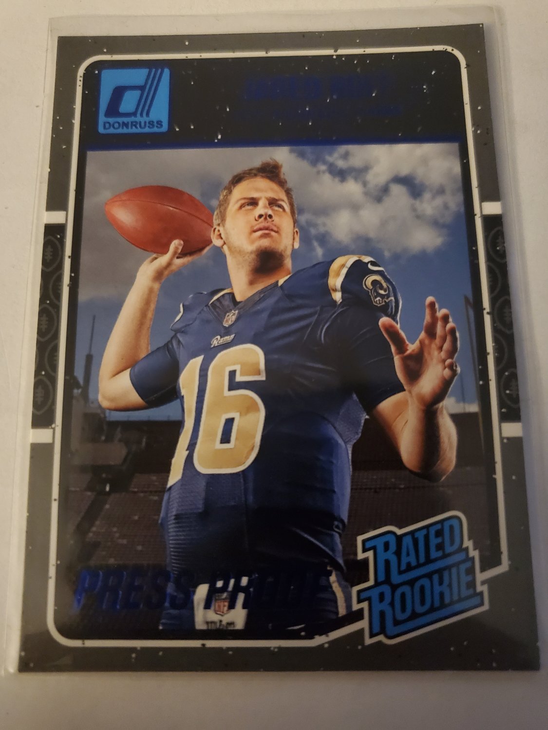 Jared Goff 2016 Donruss Press Proof Blue Rookie Card