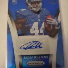 Andre Williams 2014 Prizm Prizms Blue SN 20/75 Rookie Autograph Card