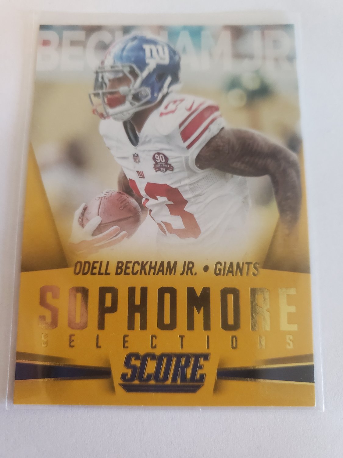 Odell Beckham Jr 2015 Score Sophmore Selections Gold Insert Card