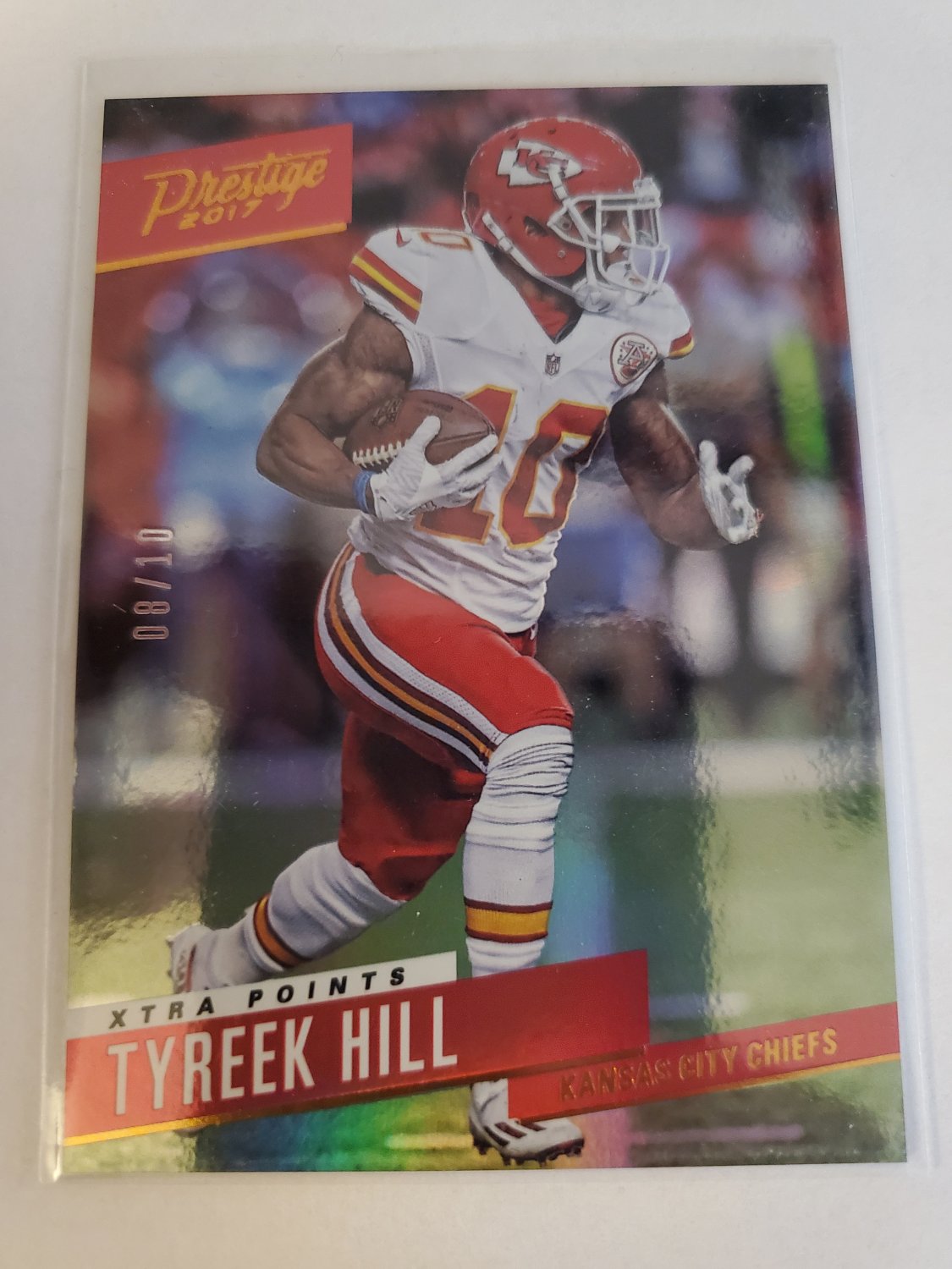 Tyreek Hill 2017 Prestige Xtra Points Bronze SN 8/10 Insert Card