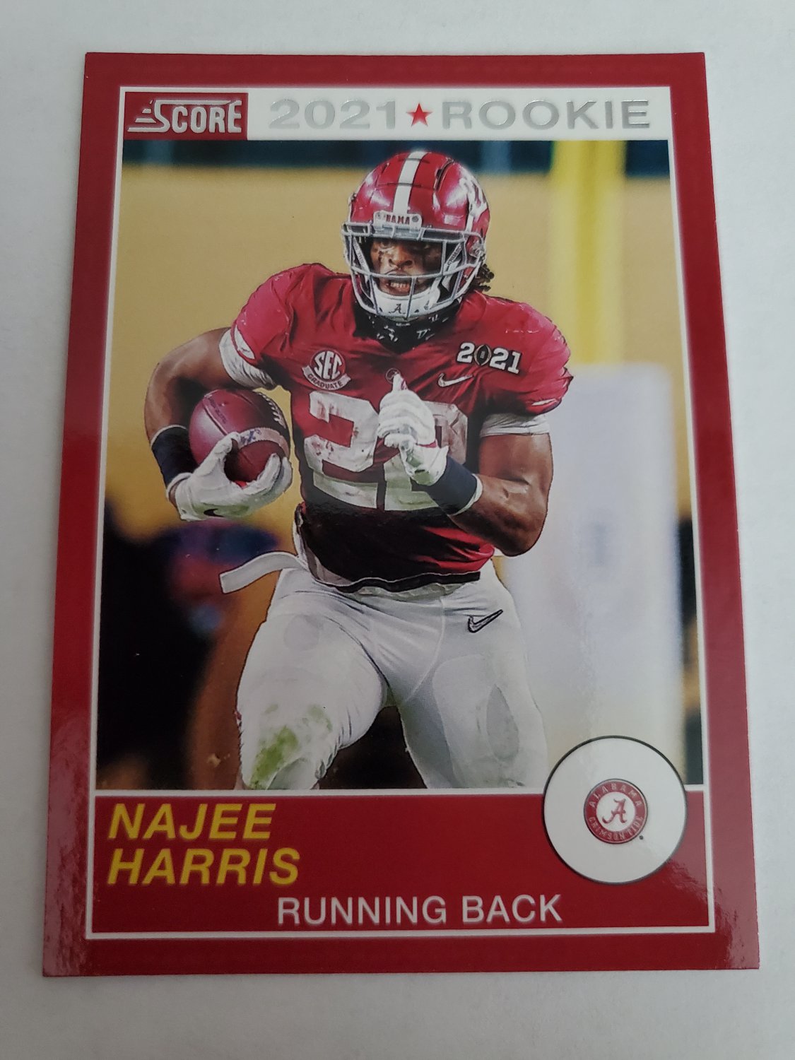 Najee Harris 2021 Chronicles Draft Pick Score Retro Rookie Card