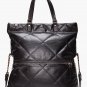 $1900 NWT NEW LANVIN Dear Danae Cabas Large Black Quilt Leather Bag