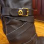 AUTH NIB Chloe Prince Brown Leather Knee High Boots 38