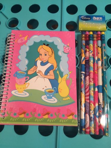 Alice in Wonderland Notebook and Pencil Set