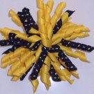 Large Yellow and Black Korker Bow