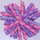 Large Pink and Purple Korker Bow