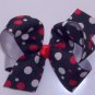 Large Black/Red/White Polka Dot Bow