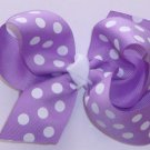 Large Purple Polka Dot Bow