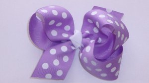 Large Purple Polka Dot Bow