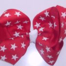 Large Red and White Star Bow