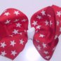 Large Red and White Star Bow