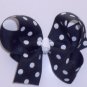 Large Black and White Polka Dot Bow