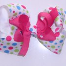 Large Pink Multi Polka Dot
