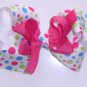 Large Pink Multi Polka Dot