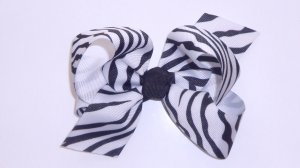 Large Zebra Bow