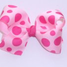 Large Pink Polka Dot Bow