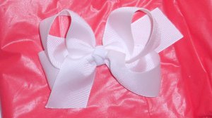 Large White Bow