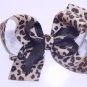 Large Leopard Print Bow