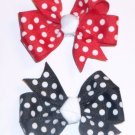 Red and Black Dot Itsy Bitsy Bows