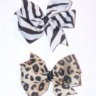 Zebra and Leopard Itsy Bitsy Bows