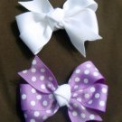 Purple and White Itsy Bitsy Bows
