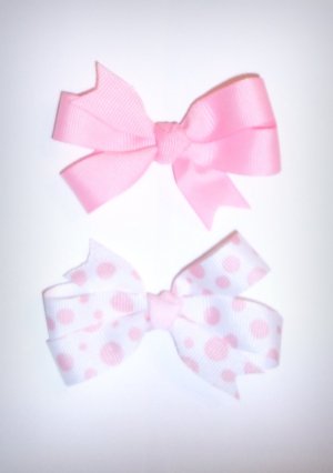 Pink and White Itsy Bitsy Bows