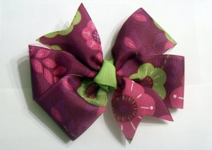 Purple Pinwheel Bow