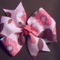 Pink and Brown Pinwheel Bow